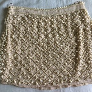 Zara pearl beaded mini skirt